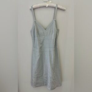 Club Monaco Keswick Metallic Silver Midi Dress Sz 8 New Old Stock Elegant Canada